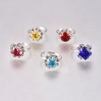 Акриловые кольца для детей RJEW-E163-03-1