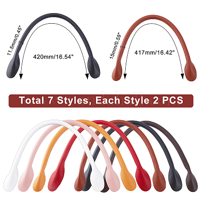 PH PandaHall 10pcs 5 Colors Leather Bag Handles, 23.4 Short PU Leather  Purse Bag Strap with Ear Shape End Holes Bag Making Supplies for DIY  Crocheted