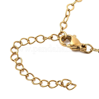 Цепочки-колье из нержавеющей стали 304 с ионным покрытием (IP) в форме ромба для женщин и мужчин NJEW-A054-02G-01-1