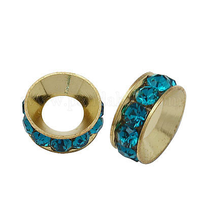 Латунные бусины разделители для поставки стразов&nbsp;RB-A020-9mm-06LG-1