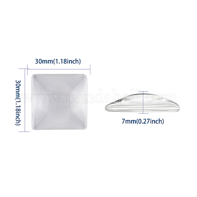 Полупрозрачные квадратных кабошоны GGLA-A001-30mm-1