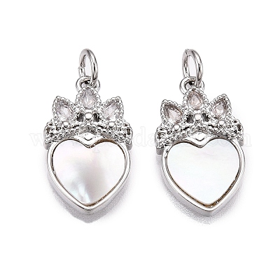 Латунные микропаве прозрачные подвески с фианитом KK-N254-211P-1