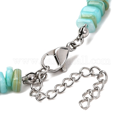 Браслеты на ногу из натуральных окрашенных пресноводных ракушек AJEW-AN00746-02-1