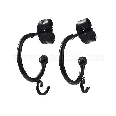 Фурнитура для сережек-гвоздиков из нержавеющей стали 304 STAS-Z028-B02-B-02-1