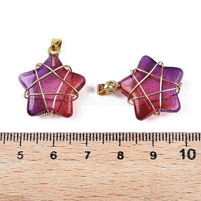 Подвески lampwork GLAA-T023-06K-1