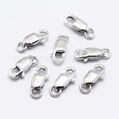 Антикоррозийное родиевое покрытие 925 стерлингового серебра застежки-лобстеры STER-K167-075D-P-1