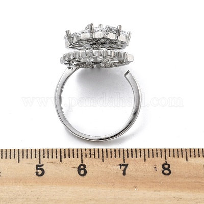 Вращающиеся открытые манжетные кольца для женщин RJEW-S402-12P-1