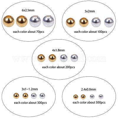 Spacer бисер латунные KK-PH0034-85-1