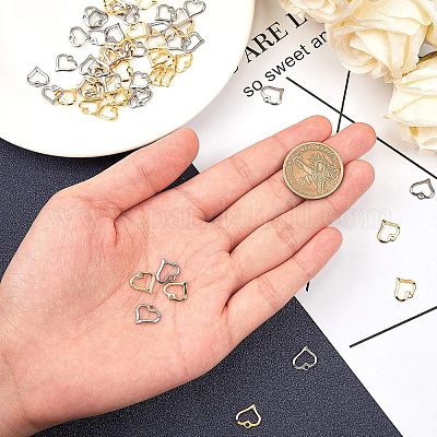 Подвески в виде открытого сердца из нержавеющей стали 304 STAS-UN0003-61-1