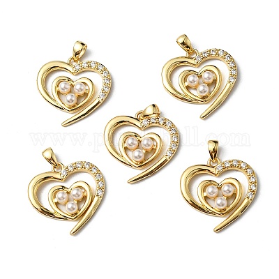 Подвески из искусственного жемчуга KK-P235-03G-1