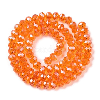 Стеклянные бусины с гальваническим покрытием  EGLA-A044-T6mm-A25-1