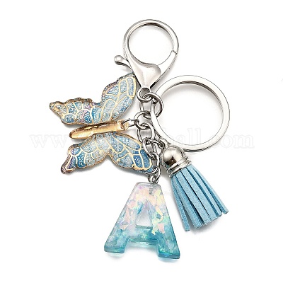 26 шт. брелок с кисточкой из прозрачной эпоксидной смолы KEYC-JKC01202-1