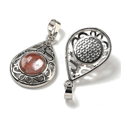 Вишневое из кварцевого стекла подвески G-Q158-05P-04-1