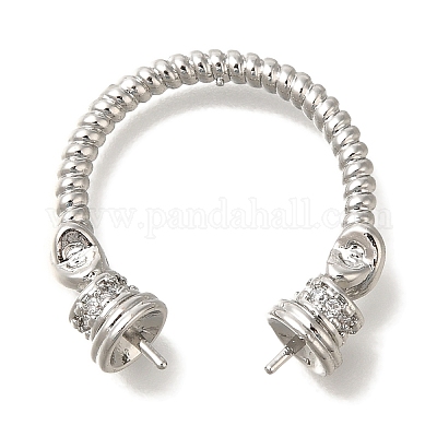 Латунный микро-паве кубический цирконий KK-K388-65P-1