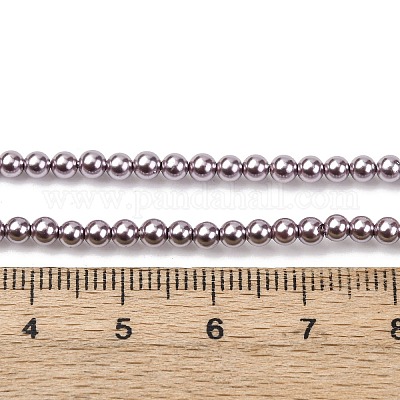 Гальванические оболочки жемчужные бусы пряди BSHE-G041-3mm-02-1