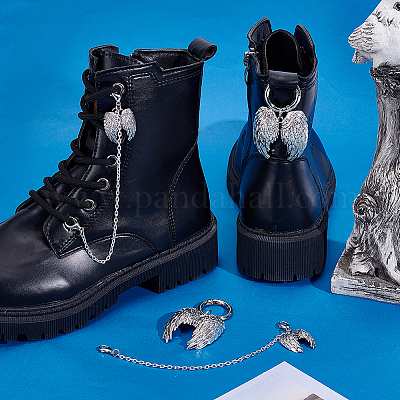 4 шт. 2-х видов алюминиевых кабельных цепей и зажимы для пряжек из сплава HJEW-PH02118-1