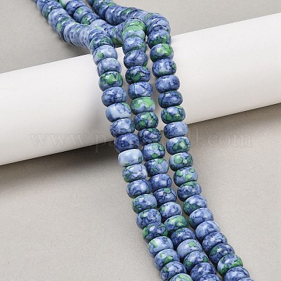 Нити окрашенных синтетических бусин из речного камня G-Z105-C01-01C-1