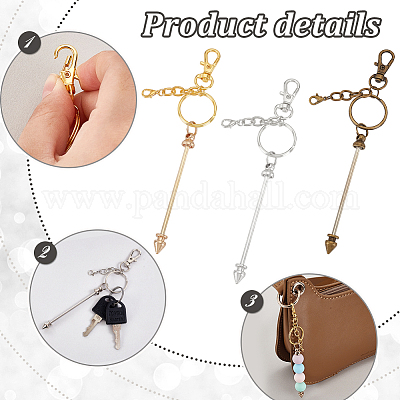 Брелок из сплава с бусинами KEYC-GA00003-1