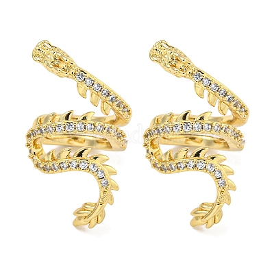 Серьги-манжеты из циркония EJEW-C104-101G-1