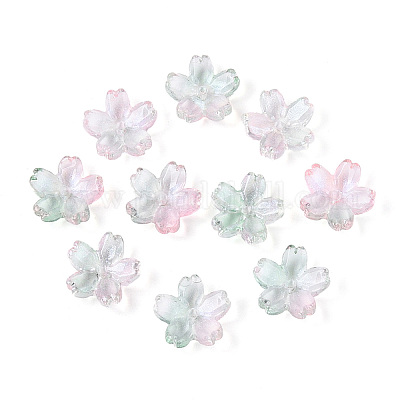 Расписные прозрачные стеклянные шапочки для запекания DGLA-N014-06B-03-1