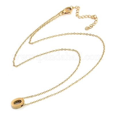 Ионное покрытие(ip) 304 нержавеющая сталь подвески ожерелья NJEW-R050-01G-15-1