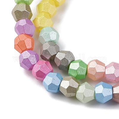 Выпечка окрашенные стеклянные бусины пряди LAMP-R020-02A-1