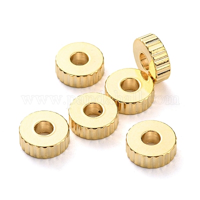 201 рифленые бусины из нержавеющей стали STAS-A057-02A-G-1