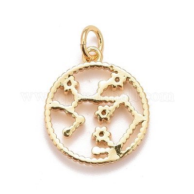 Латунные микро проложить кубического циркония подвески KK-M229-58G-1