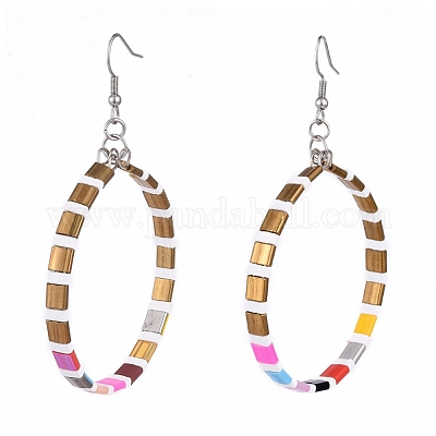 Болтающийся серьги EJEW-JE04174-02-1