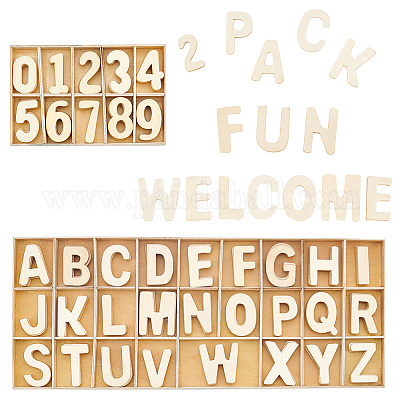 Wooden Letters 3 Inch for Crafts Unfinished Capital Wooden