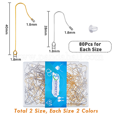 160 шт. 4 крючка для сережек из хирургической нержавеющей стали 316 STAS-DC0011-39-1