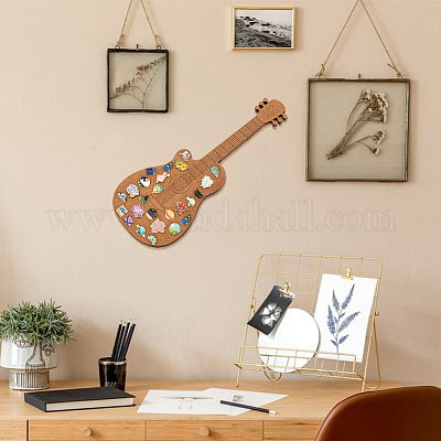 Деревянная настенная витрина для ювелирных изделий пробковый поднос AJEW-WH0348-466E-1