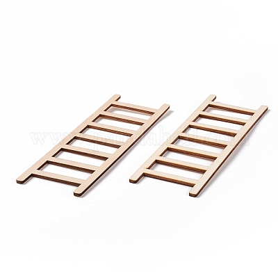 6 échelles Miniatures En Bois Naturel - 2,4 Cm De Haut, Pour Maquettes Ou Décoration