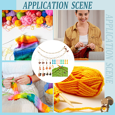 Наборы инструментов для вязания белки и лисы своими руками HJEW-NB00148-1