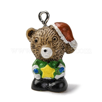 Рождественские подвески из непрозрачной смолы RESI-H039-01P-03-1