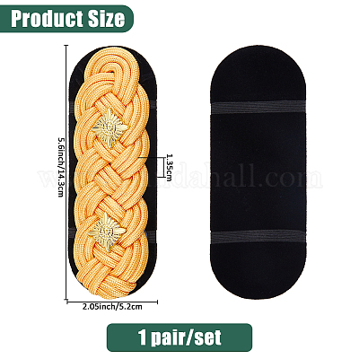 1 пара эполет из сплава и полиэстера DIY-FH0008-90A-1