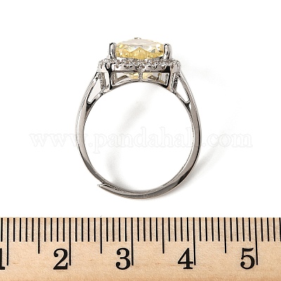 Регулируемые 925 серебряные манжеты с микропаве из кубического циркония для женщин RJEW-F183-01A-02-1