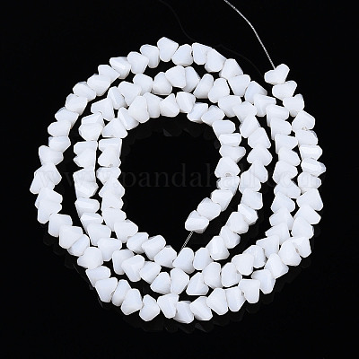 Непрозрачное стекло бисер нитей GLAA-N019-4mm-03-1