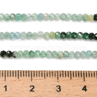 Натуральные изумрудные бисерные пряди G-Z106-A02-2mm-1