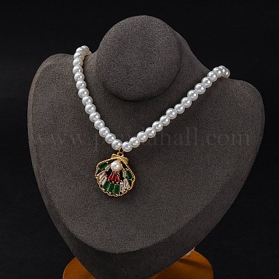 Ожерелья с подвеской в форме ракушки из нержавеющей стали 304 с покрытием PVD в вакууме STAS-Z114-22G-1