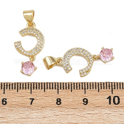 Латунные микро проложить кубического циркония подвески KK-C132-15G-1