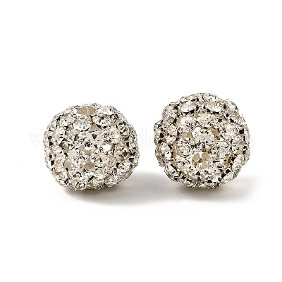 Латунные бусины со стразами  RSB083-S-1