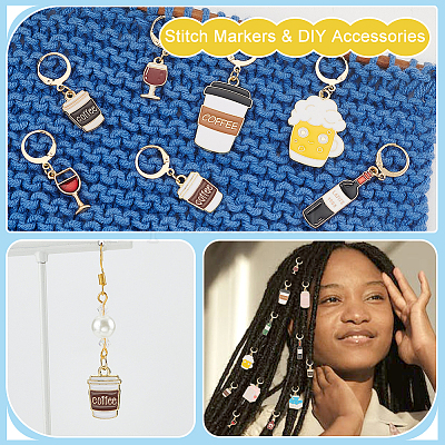 Подвеска с эмалью на тему напитка HJEW-AB00470-1