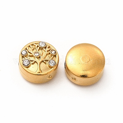 Ионное покрытие (ip) хирургическая нержавеющая сталь 316 с кристаллическими бусинами из горного хрусталя STAS-G305-03G-1