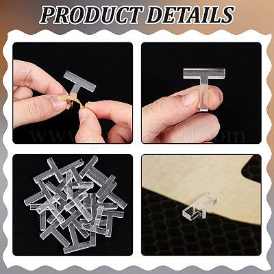 24 шт. акриловые штифты-скобы в виде сот FIND-BC0013-60C-1