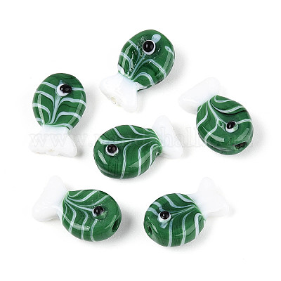 Бусы лэмпворк ручной работы LAMP-N021-41-A10-1