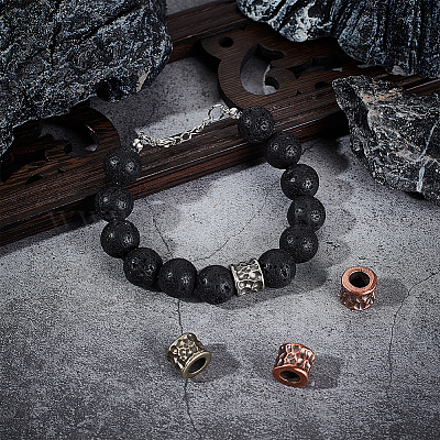 4 шт. 2-х цветные латунные европейские бусины KK-OC0001-32-1