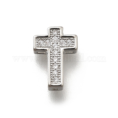 Латунные микро проложить кубического циркония бусы KK-P295-21P-1