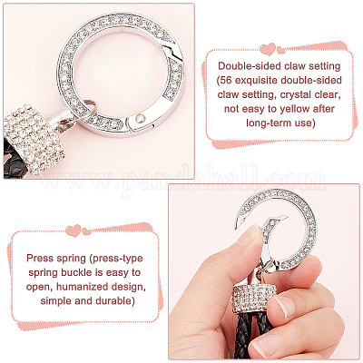 2шт брелок из искусственной кожи 2 цветов KEYC-GA0001-13-1