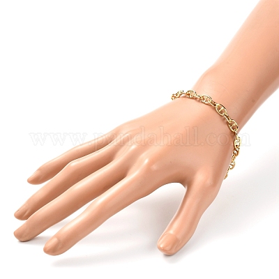 Латунный браслет Mariner Link Chain BJEW-JB06986-1